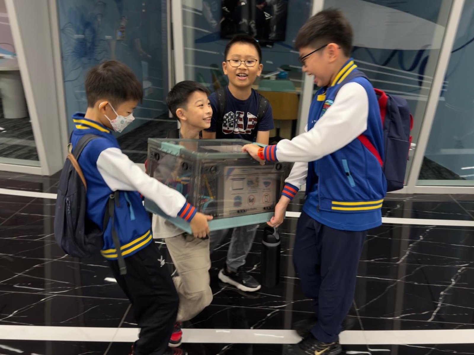Khoi with his FLL Team Tsunami